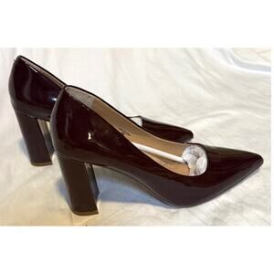 Banana Republic Madison 12-Hr Block Heel Pump Maroon Sz 6
